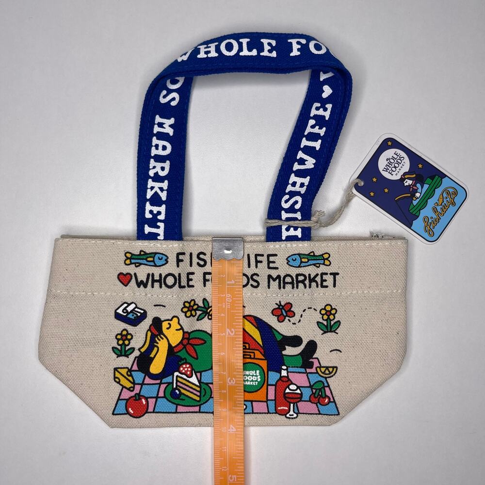 Set of 2 — Whole Foods Market x Fishwife — Limited Edition Micro Canvas Tote Bag - Picture 5 of 8
